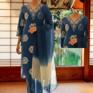 Blue Kurti Set